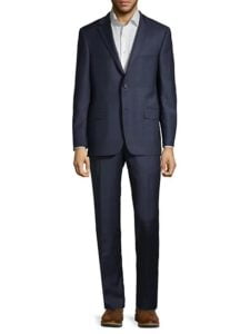 Image of sale on Classic-Fit Plaid Wool Suit