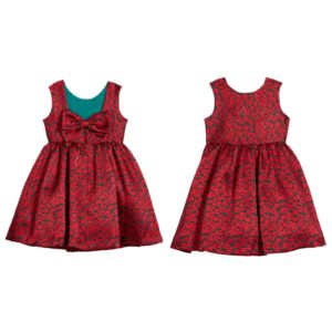 Image of sale on Girl’s Taffeta Bow Sleeveless Dress, Size 2-4T