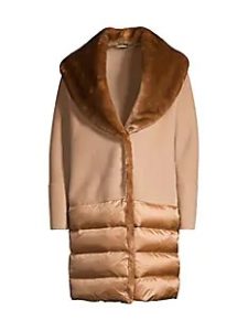 Image of sale on Faux Fur-Trimmed Wool-Blend Down Combo Coat + $25 Gift Card