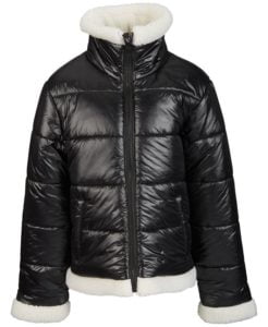 Image of sale on Girls Faux-Sherpa Trimmed Jacket size 7-14