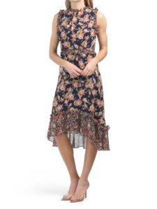Image of sale on Chiffon Ruffle Detail Midi Dress