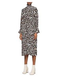 Image of sale on Aeverie Leopard Print Midi Dress