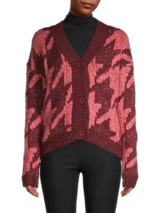 Image of sale on Houndstooth Knitted Cardigan