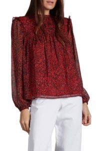 Image of sale on Animal Print Long Sleeve Blouse