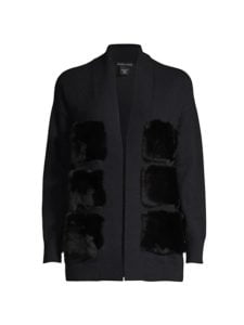 Image of sale on Fur Front Cashmere Cardigan