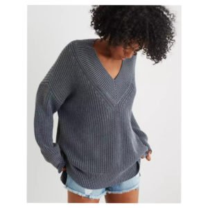 Image of sale on V Neck Oversized Pullover Sweater