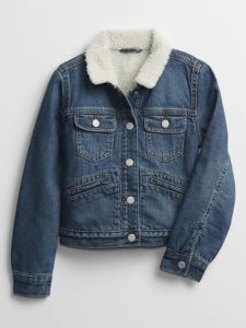 Image of sale on Girls Sherpa Lined Denim Jacket