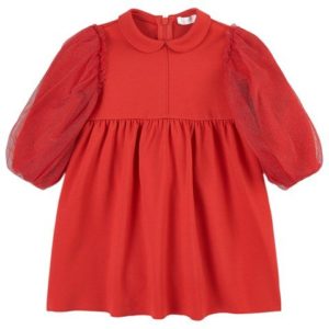 Image of sale on Red Glitter Sleeve Dress 6m-12m