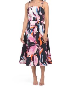 Image of sale on Fit & Flare Dress With Tie Straps