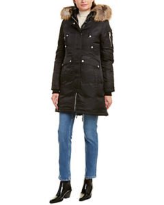 Image of sale on Leather-Trim Coat