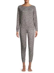 Image of sale on Sienna 2-Piece Leopard Sweatshirt & Joggers Set