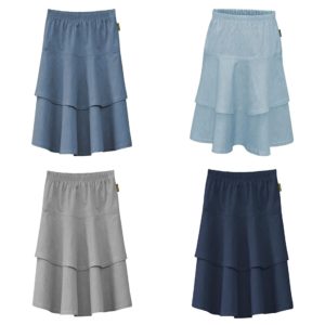 Image of sale on Baby’O Girl’s Lightweight Denim Knee Length Skirt