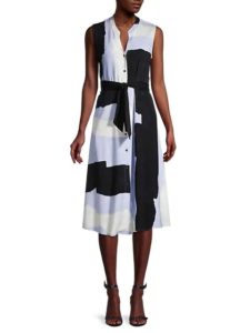 Image of sale on In The Clouds Belted Shirt Dress