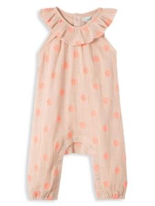 Image of sale on Baby Girl’s Eyelet Embroidery Coverall
