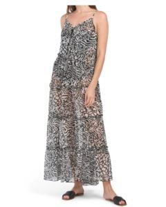 Image of sale on Zebra Tiered Maxi Cover-up