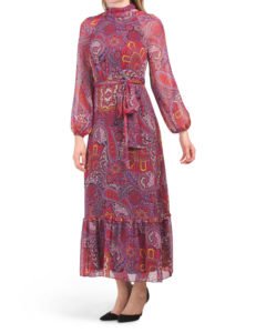Image of sale on Mock Neck Dress With Raglan Sleeves