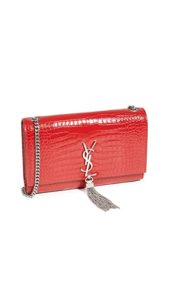 Image of sale on YSL Red Embossed Kate Medium Bag