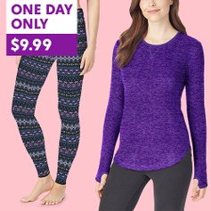 Image of sale on fleece crewneck / leggings