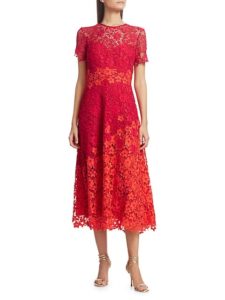 Image of sale on Lace A-Line Midi Dress