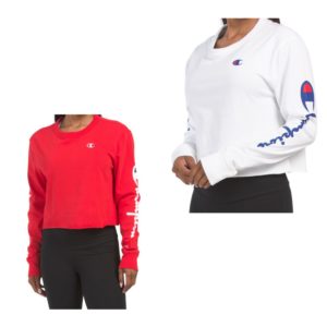Image of sale on Cropped Long Sleeve Boyfriend Tee