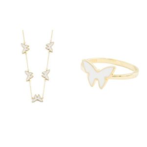 Image of sale on 14k Gold Plated Sterling Silver Enamel Butterfly  Jewelry
