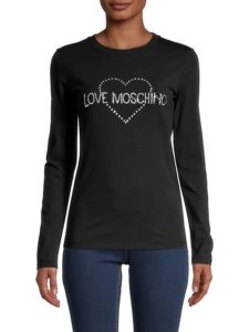 Image of sale on Embellished Logo Long-Sleeve T-Shirt