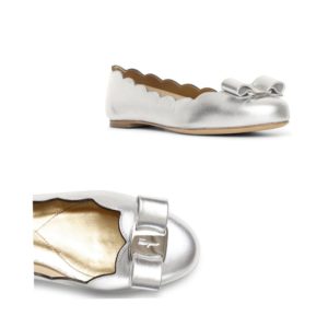 Image of sale on Varina shell metallic leather flats