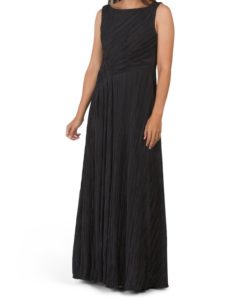Image of sale on Contessa Plisse Sleeveless Boat Neck Gown