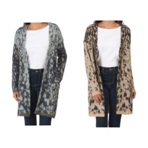 Image of sale on Printed Front Cardigan Sweater