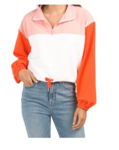 Image of sale on Mix Media Quarter Zip Top