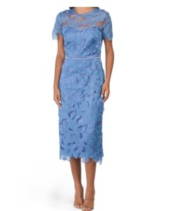 Image of sale on Laser Cut Floral Illusion Dress
