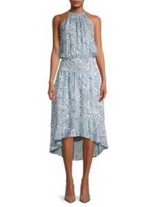 Image of sale on Kyra Silk Botanical-Print Dress