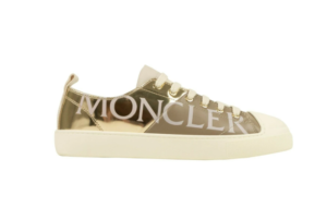 Image of sale on LINDA METALLIC’ LEATHER LOGO SNEAKERS – GOLD