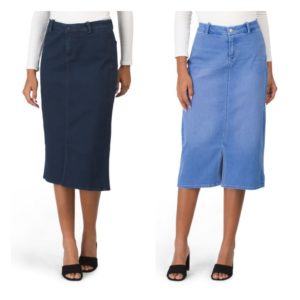Image of sale on Braided Belt Loops Midi Skirt