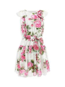 Image of sale on Girl’s Bow Floral-Print Dress