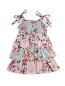 Image of sale on Girl’s Minka Tired Floral Dress