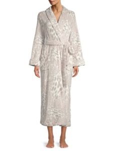 Image of sale on Chestnut Leopard Print Plush Robe
