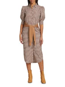 Image of sale on Luis Plaid Shirtdress