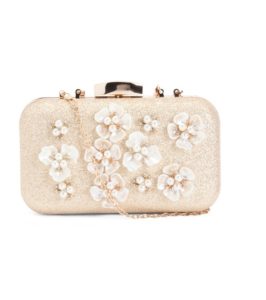 Image of sale on Pearl And Shell Floral Collage Clutch