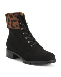 Image of sale on Suede Laced Up Booties