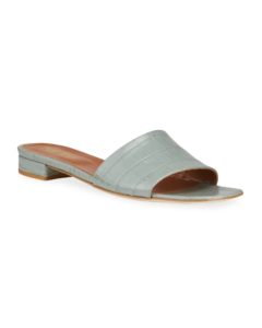 Image of sale on Mock-Croc Flat Slide Sandals