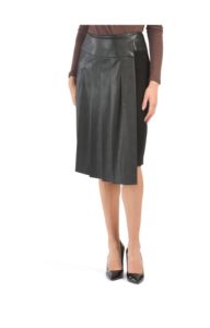 Image of sale on Faux Leather Pleated Skirt