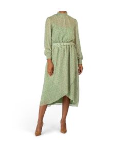 Image of sale on Long Sleeve High Neck Belted Dress