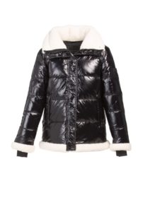 Image of sale on Down Fill Faux Sherpa Lined Shiny Puffer