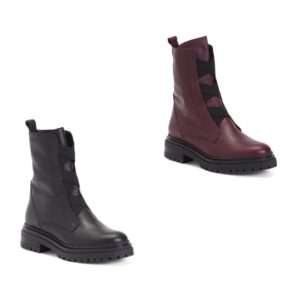 Image of sale on Leather Booties With Front Goring