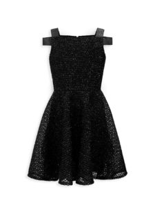 Image of sale on Girl’s Cold-Shoulder Glitter Dress