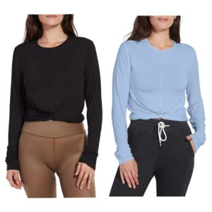 Image of sale on Twisted Loop Front Long-Sleeve T-Shirt