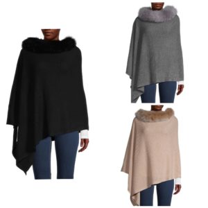 Image of sale on Wool, Cashmere & Fox Fur Poncho