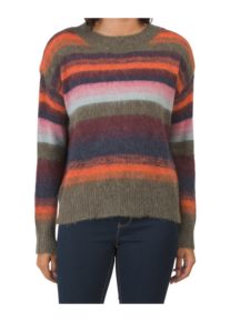Image of sale on Ombre Stripe Crew Neck Sweater