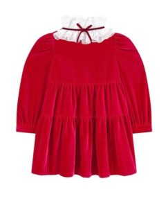 Image of sale on Velvet dress with a removable collar size 3-4